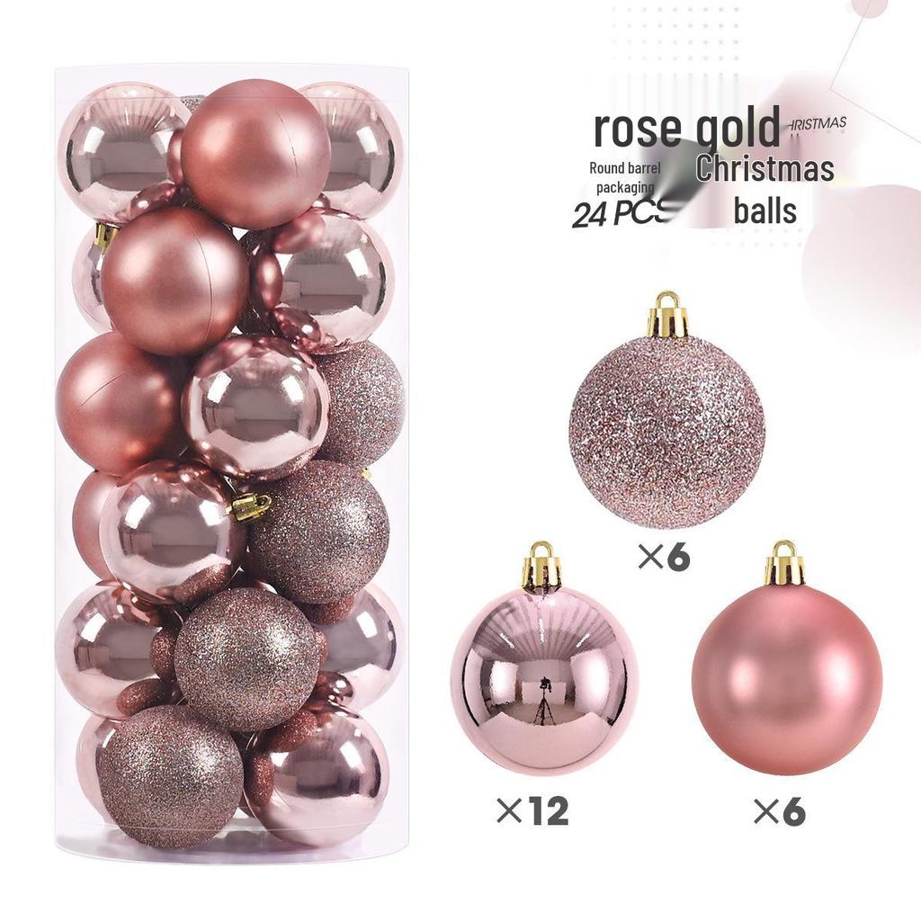 6cm Electroplated Hanging Christmas Ball Ornament Set