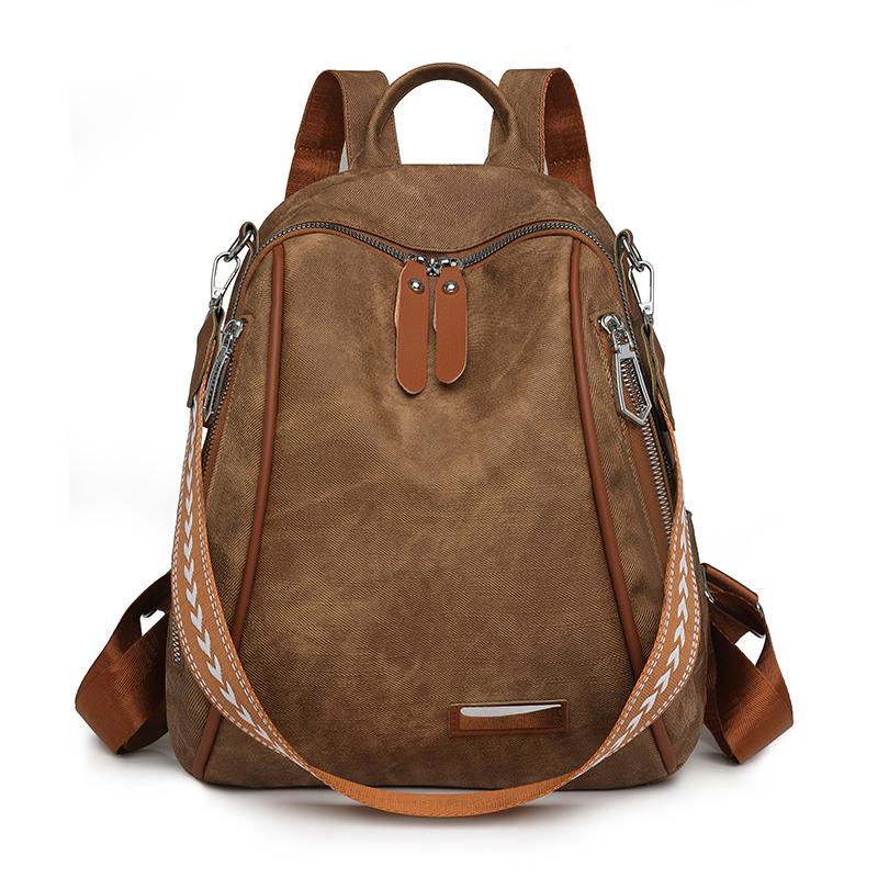PU Zipper Backpacks 2026 High Quality Sewing Thread Sweet School Bags Fashi Softback Lightweight Durable Backpacks