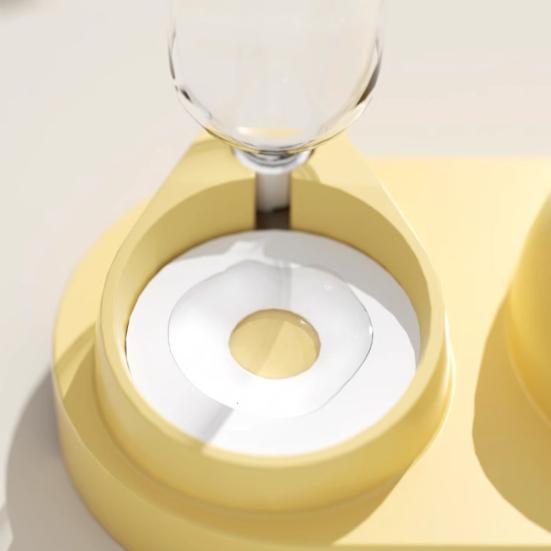 Pet Feeder 2 in 1 Ciotola per l'alimentazione degli animali domestici, Distributore automatico di acqua per cani e gatti con ciotole in acciaio inossidabile rimovibili Forniture per animali domestici