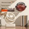 Portable Rechargeable Smart Fan: Adjustable, Digital Display, Small, Automatic Oscillation, Wall-Mountable, Stand-Alone for Home Use