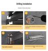 No-Drill 304 Stainless Steel Bathroom Towel Rack and Toilet Shelf