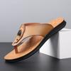 2025 été nouveau pantoufles pour hommes tongs à une pédale confortables et faciles à porter chaussures de plage à rinçage sandales 8390