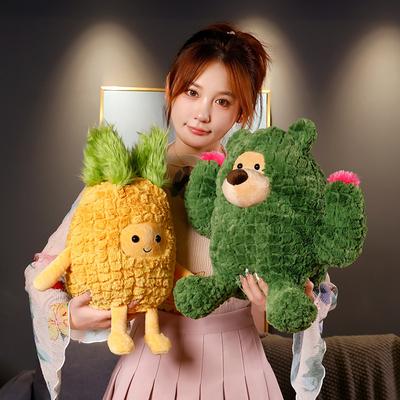 Niedliche Ananas Ananas Puppe Plüschtier Heilkaktus Bärenpuppe Kinder Beruhigungskissen Puppe