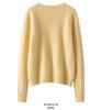Women's Cashmere Cable Knit Sweater - Loose, Round Neck, Short, Thick for Autumn/Winter