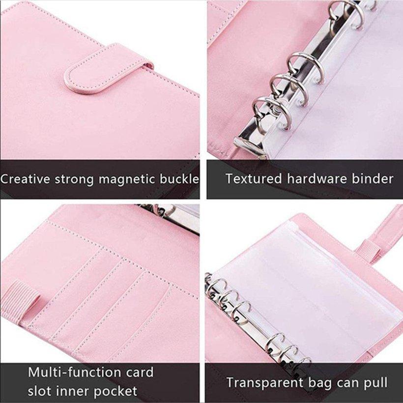 Buy A6 Loose-leaf Notepad Binder Pocket Zipper Bag Macaron Notebook ...