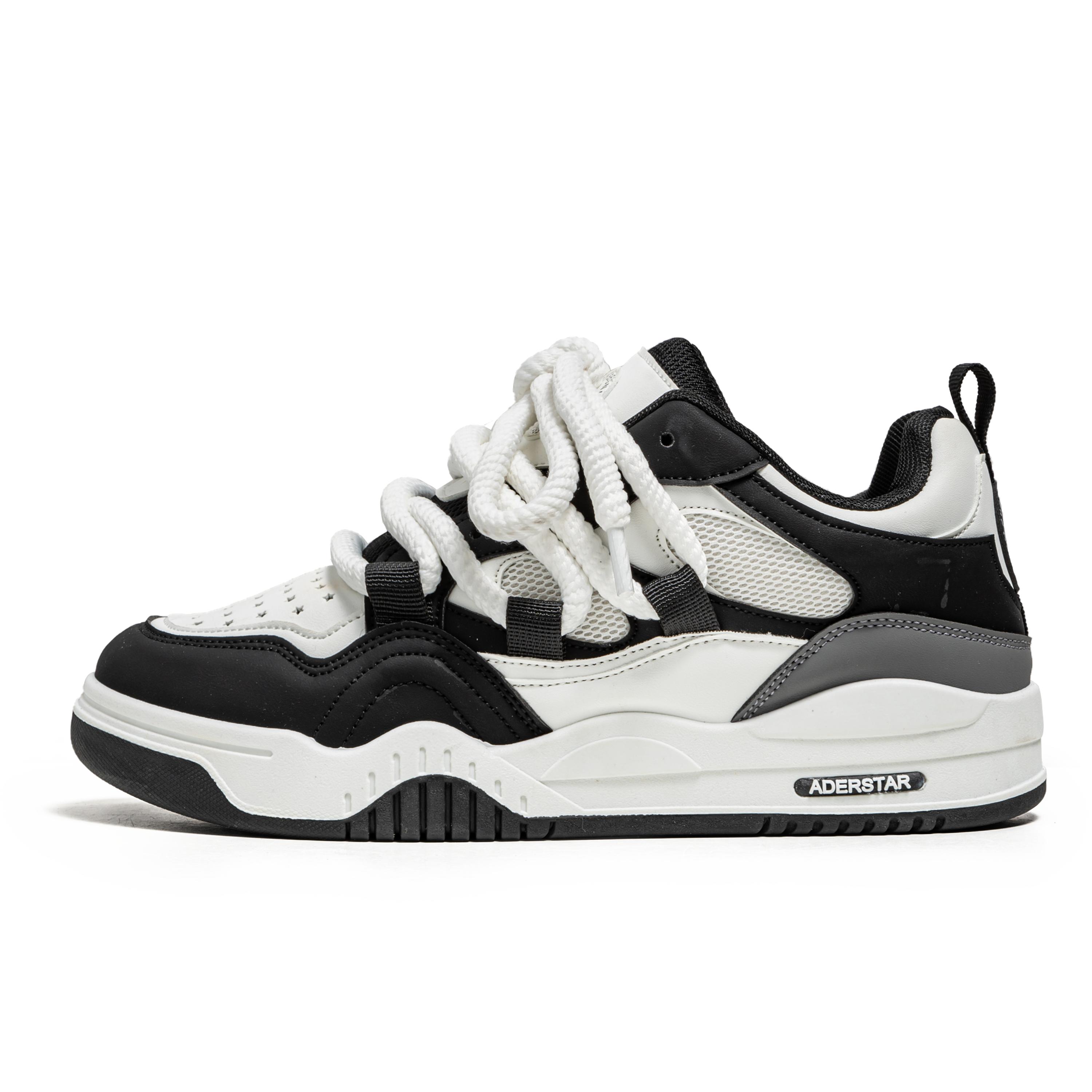 

Модный тренд Комфорт: Мужские прочные кроссовки для скейтбординга с модными шнурками, защитой лодыжки и пальцев ног, дышащими отверстиями 39 чёрный