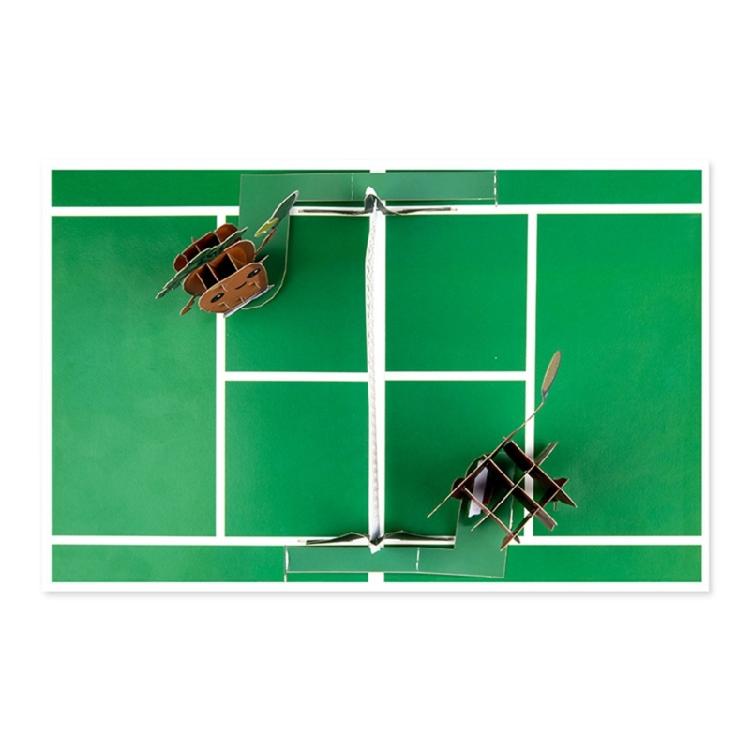 Creative 3D Tennis Theme Popup Gifts Card Fathers Day Greeting Card with Envelope Foldable Happy Birthday Card for Dad