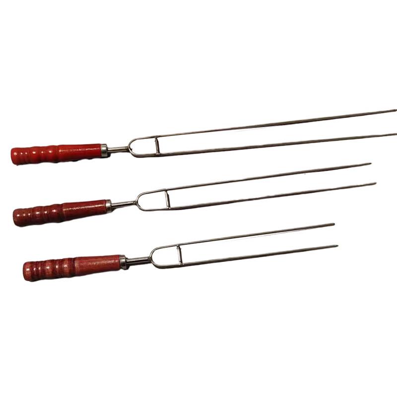 SMVP Red Wooden Handle BBQ Skewers/Forks