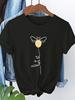 Unique Parade of Bees, Promoting The Fun of Words. Women'S Round-Neck T-Shirt Print Pattern That Says BEE DIFFERENT