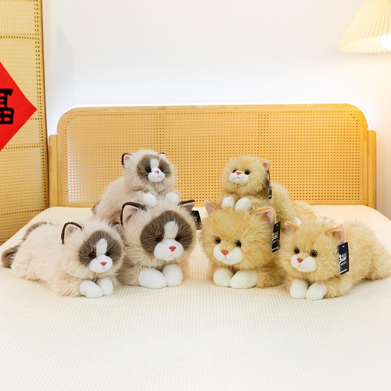 Gemütliche Katzen-Plüschpuppe - Niedliches Begleitkissen & Beruhigendes Geschenk für Mädchen