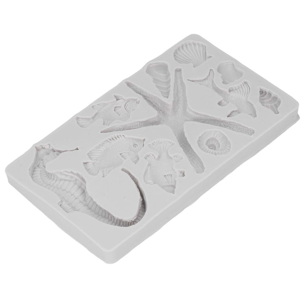 Baking Mold Reusable Silicone Mold Non Stick Silicone Fondant Mold Marine Theme Molds Sugar Craft