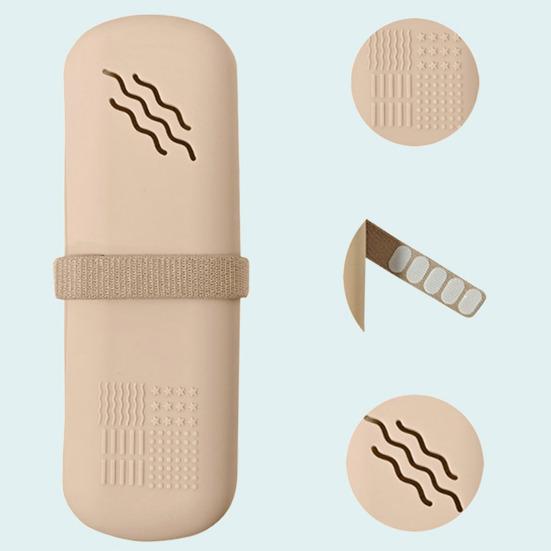 Silikonová kosmetická taška cestovní držák na štětce na make-up přenosný organizér na štětce ventilovaná kosmetika