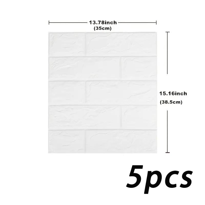 

Винтажный однотонный 38,5x35 см 3D самоклеящийся настенный стикер для спальни, водостойкие обои 38.5X35cm-5pcs