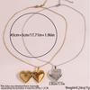 Gold Plated Heart-shaped Pendants Can Openable Frame Love Faith Stainless Steel Embossing Heart Locket Pendant Memorial Necklace