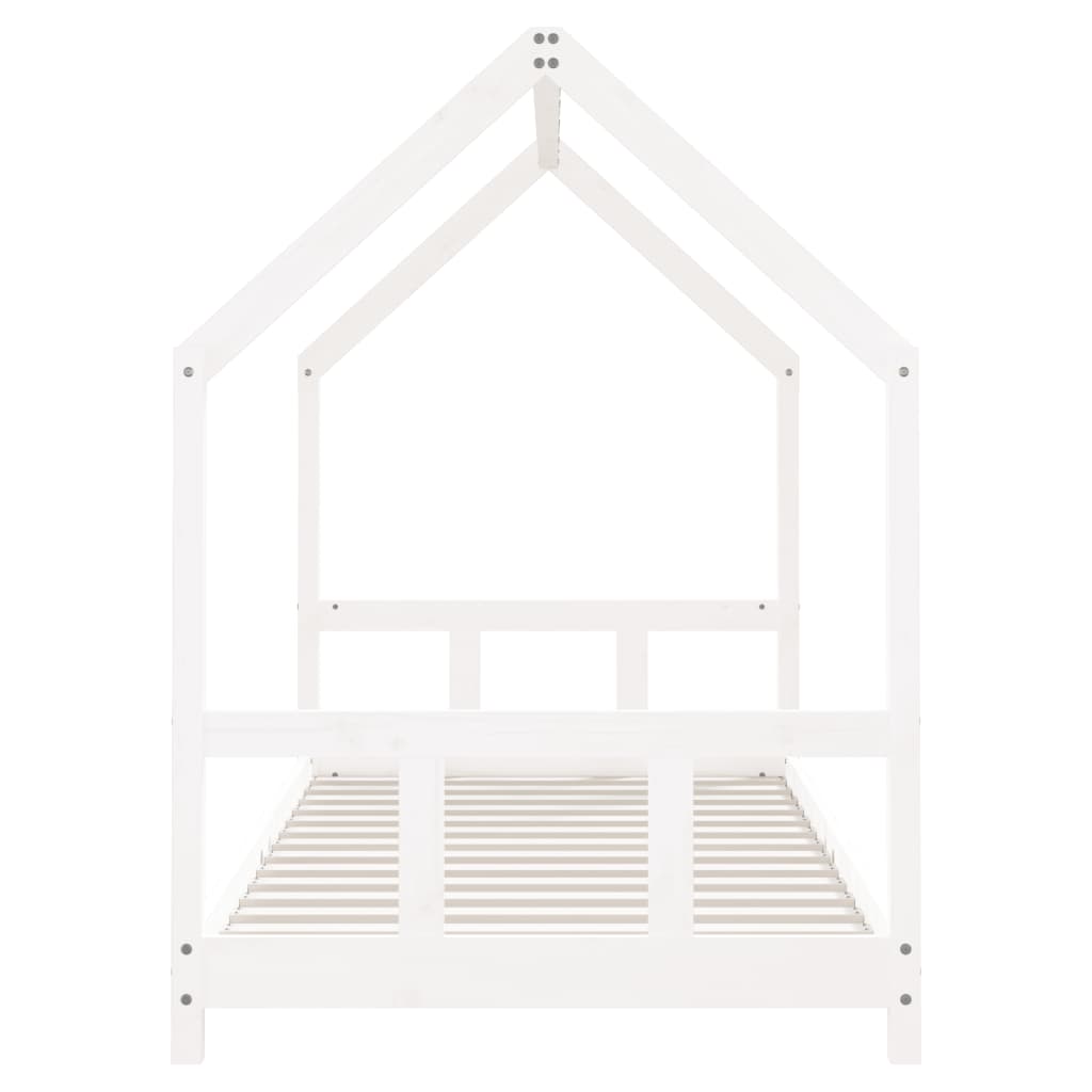 Kids Bed White 90 x 190 cm Solid Pine Wood