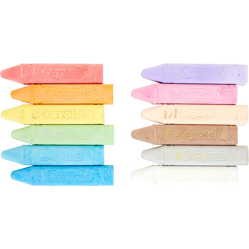 Crayola Jumbo Washable Chalk Outdoor 12 Colors 512012