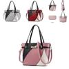 Elegant Pu Patchwork Leather Handbags For Women With Multifunctional Design