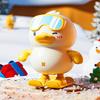 Wind-up Ski Duck Toy Jumping Snowboarding Yellow White Duck Toy Toddlers Boys Girls Educational Interactive Clockwork Animal Toy