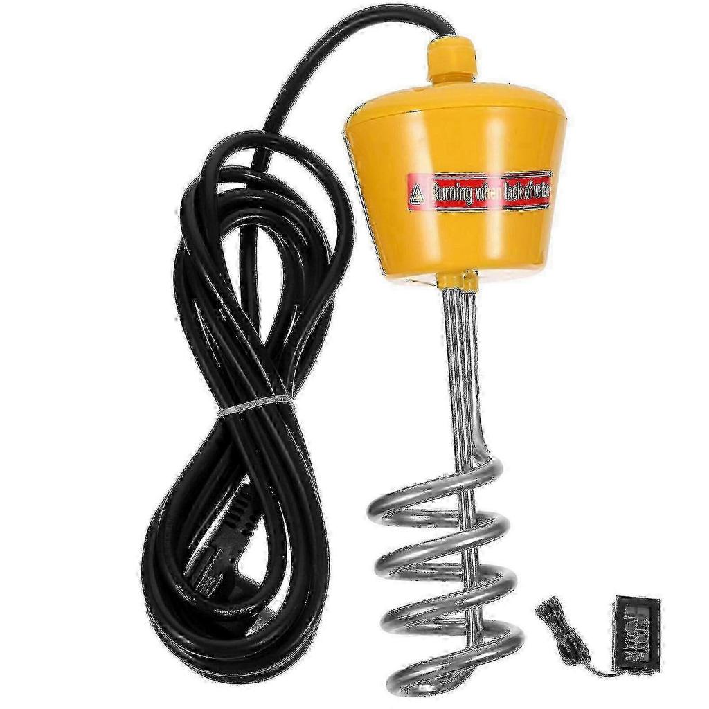 Calentador Flotante para Bañera de 3000w Calentador para Piscina Inflable con Termómetro LED y Enchufe AU (Amarillo, Potencia Real 2500w)