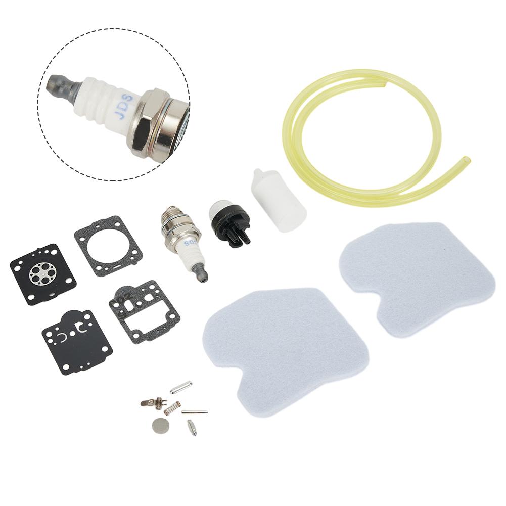 For Carburetor Service Kit with Air Fuel Filter for McCulloch CS340 CS380 Chainsaw Includes Bulb and Fuel Line