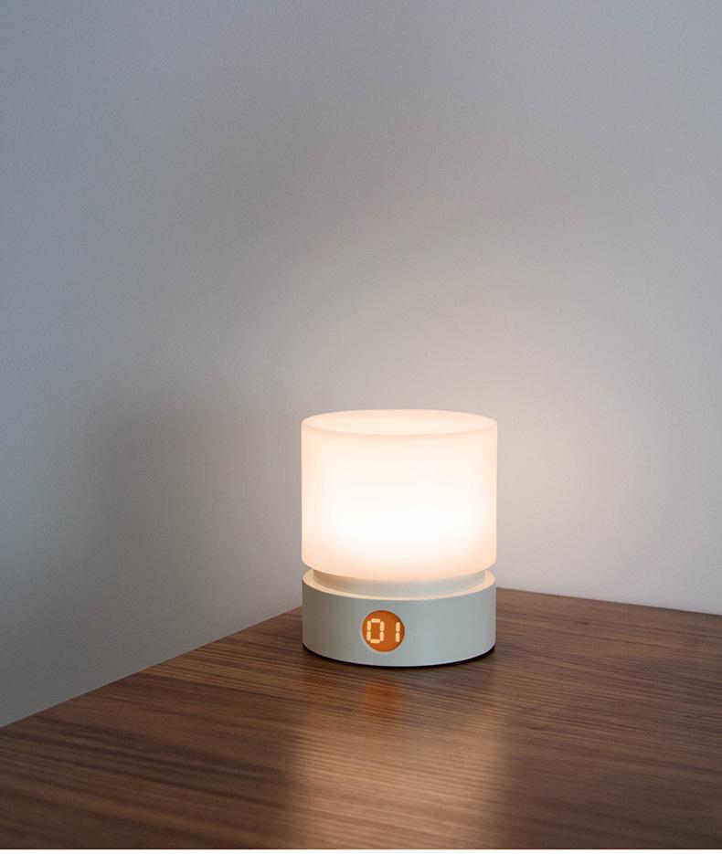 Nordic Rotating Cylindrical Night Light with Breathing Mode