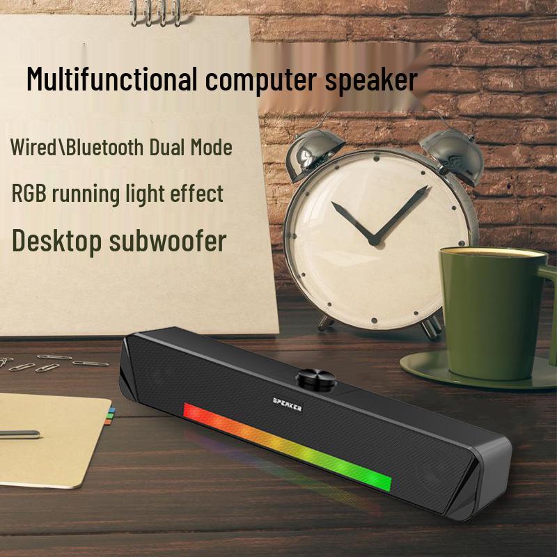 TS33-B Bluetooth Soundbar: Compact Cross-Border Desktop Speaker with Subwoofer for Laptop & PC