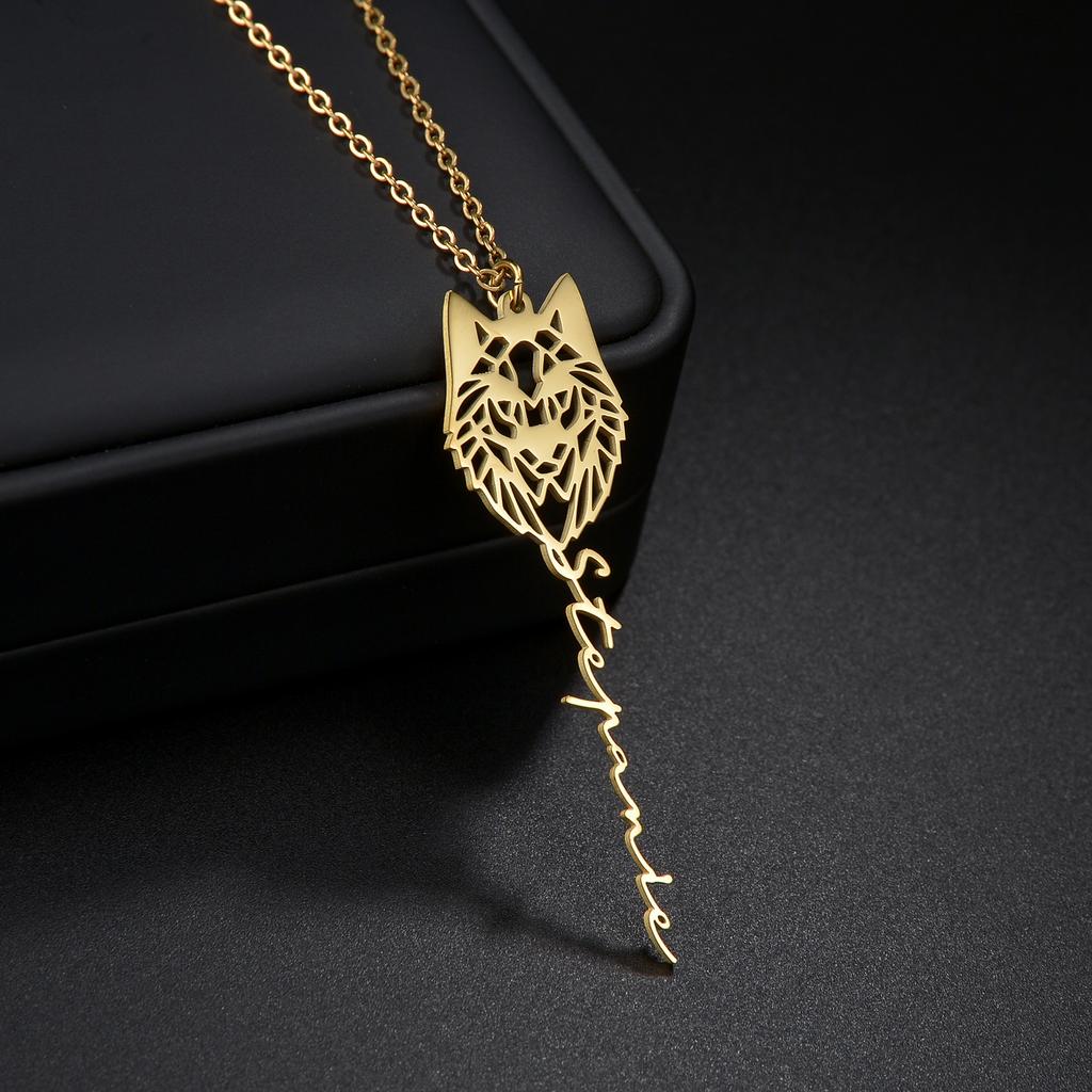 Atoztide Personalized Custom Moon Star Name Necklaces for Women Men Stainless Steel Pendant Link Chain Birthday Jewelry Gift