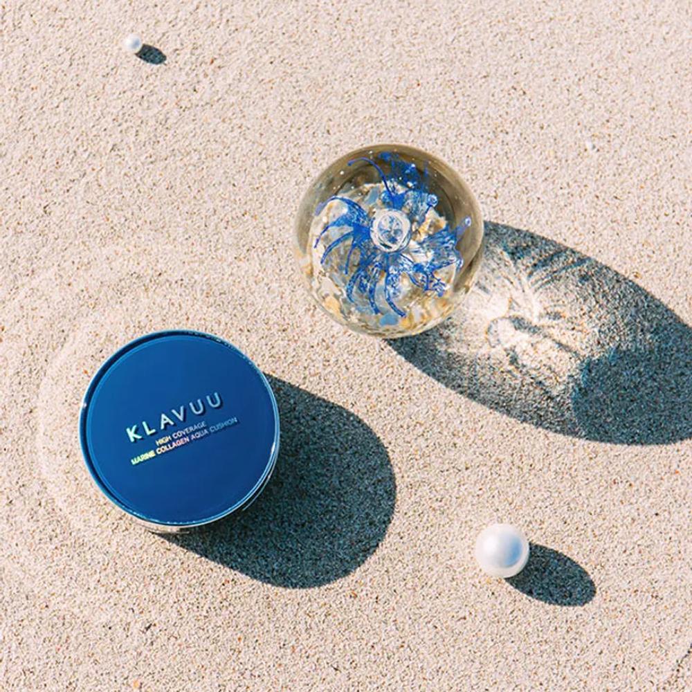 Klavuu Blue Pealsation High Coverage Marine Collagen Aqua Cushion SPF 50+ PA+++ 12g