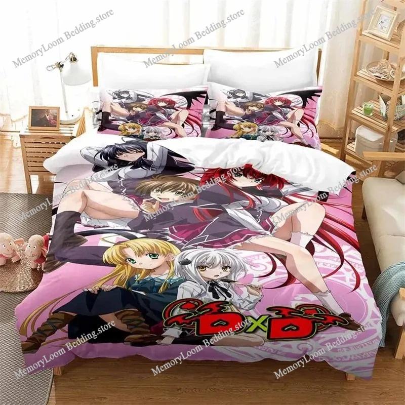 High School DXD Bedding Set Single Twin Full Queen King Size Bed Set Aldult Night Sleep Set Date A Live Nightlife Anime Cartoon