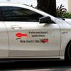 Creative Personality Reflective Car Door & Rear Window Sticker: 'A Wise Man Speaks Little'