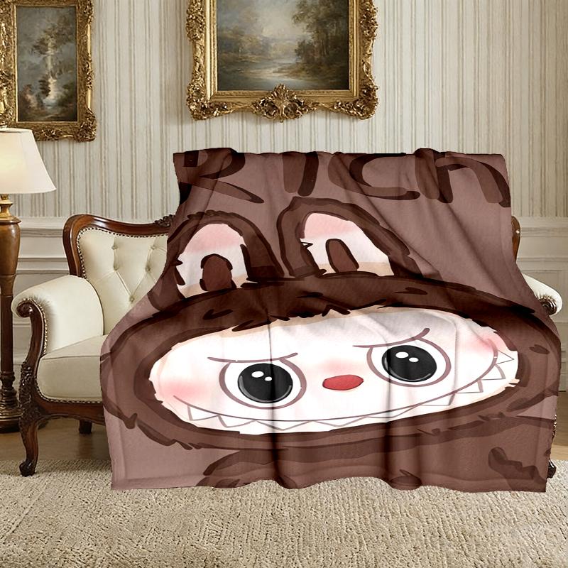 1pc LABUBU Blanket, Cozy Valentine's Day Blanket, Multi-functional Nap Blanket Available Throughout the Four Seasons