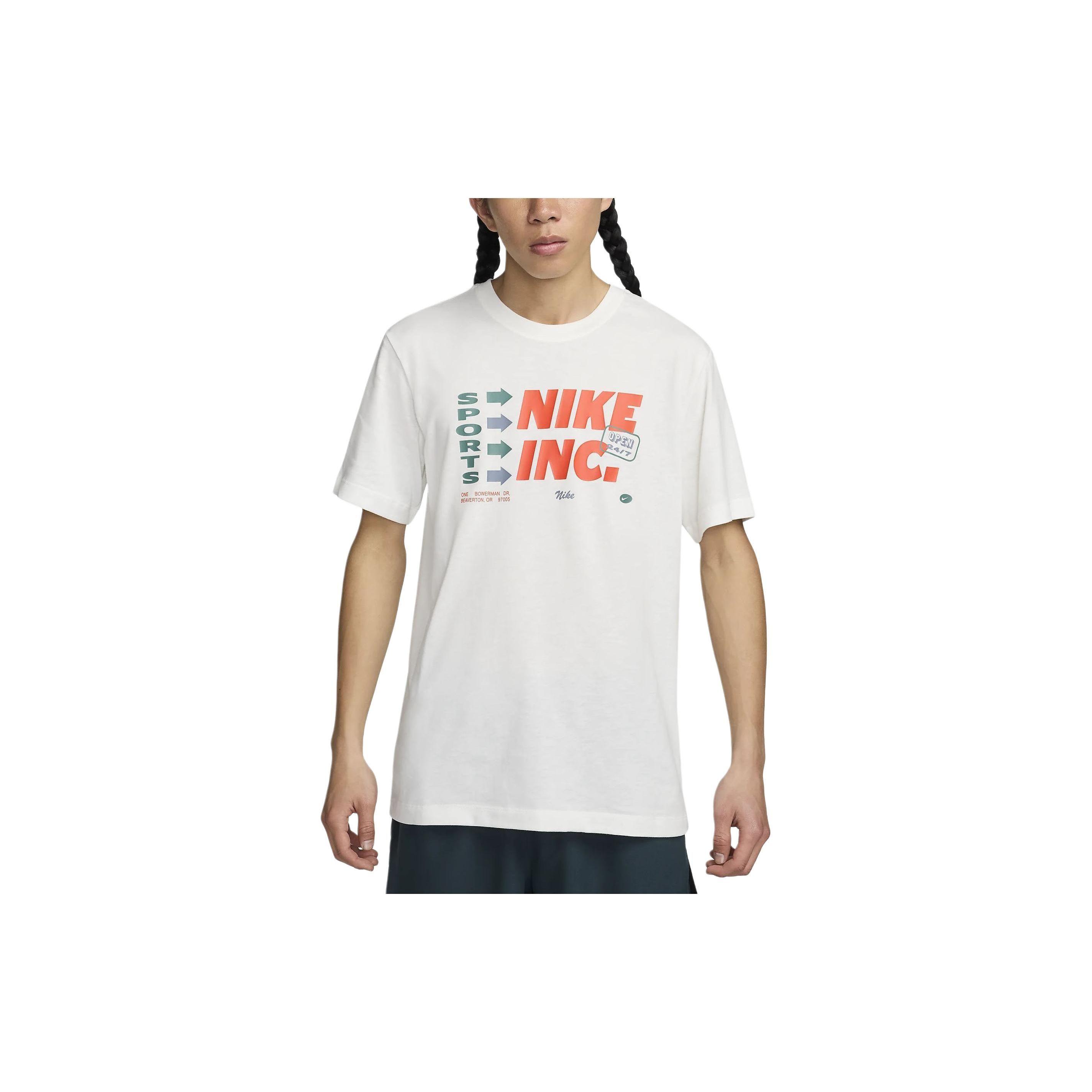 Nike Letter Pullover Round Neck Casual Sports Short Sleeve T-Shirt Men Tops White FV8361-133 XL