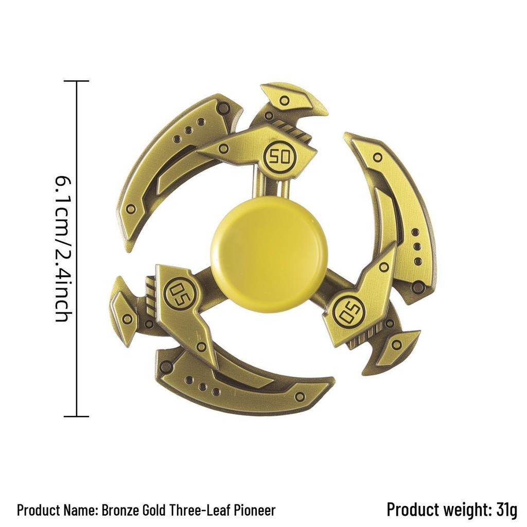 Ancient Bronze Zinc Alloy Cross Fingertip Spinner - EDC Decompression Toy  