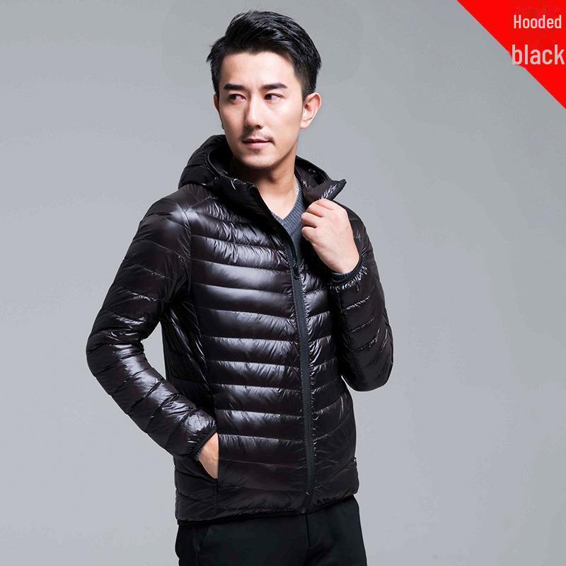 Men's Ultra-Thin Lightweight Cotton Hooded Jacket – Trendy Versatile Winter 2024 Style