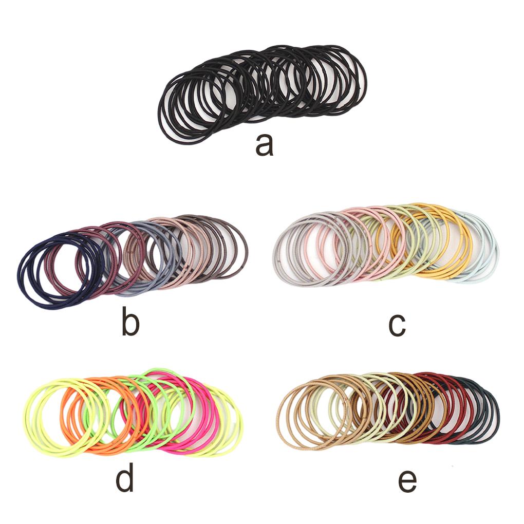 100 Pieces Girl Hair Bands Household Simple Style Women Hairs Ties Hairdressing Hairband Hairstyling Rope Headdress for Home Use