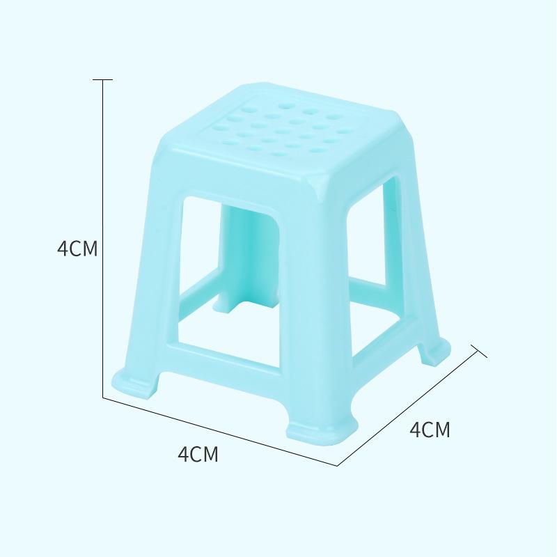 Miniature Dollhouse Chair & Stool Model Figurine - Desktop Decoration Toy.