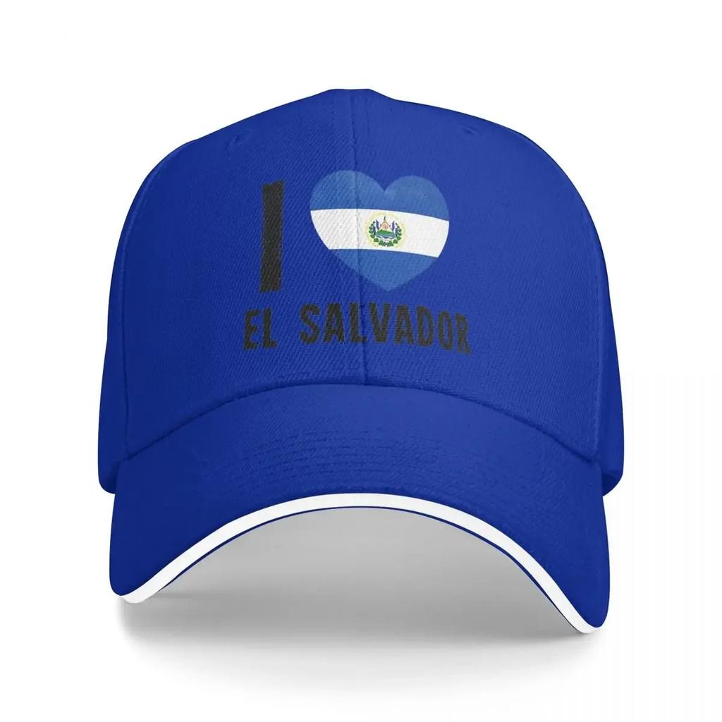 I Love El Salvador El Salvador Flag Baseball Cap Streetwear Hip Hop Hats Spring Women Unisex Outdoor Gym Snapback Cap