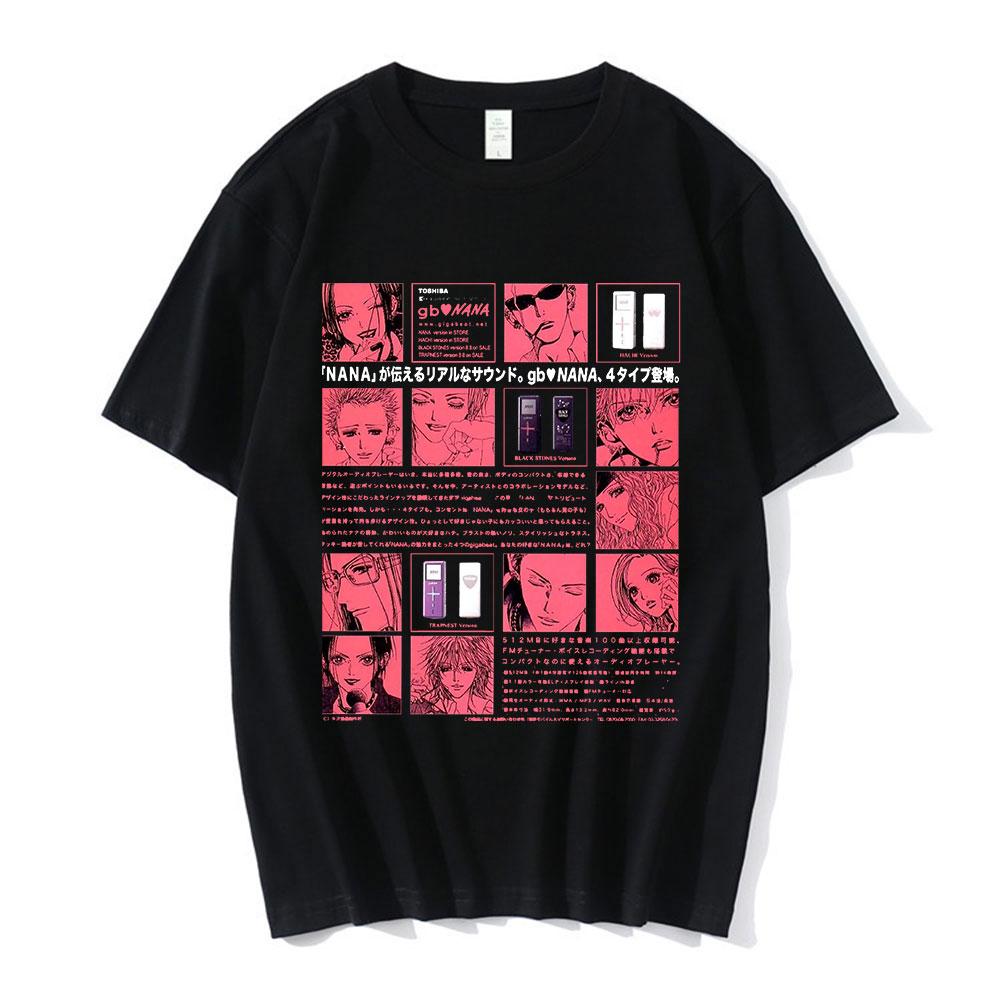 Anime Nana Osaki Potisk Trička Pánská Dámská Krátký Rukáv Bavlna Ležérní Tričko Oversize Harajuku Streetwear Oblečení pro Teenagery