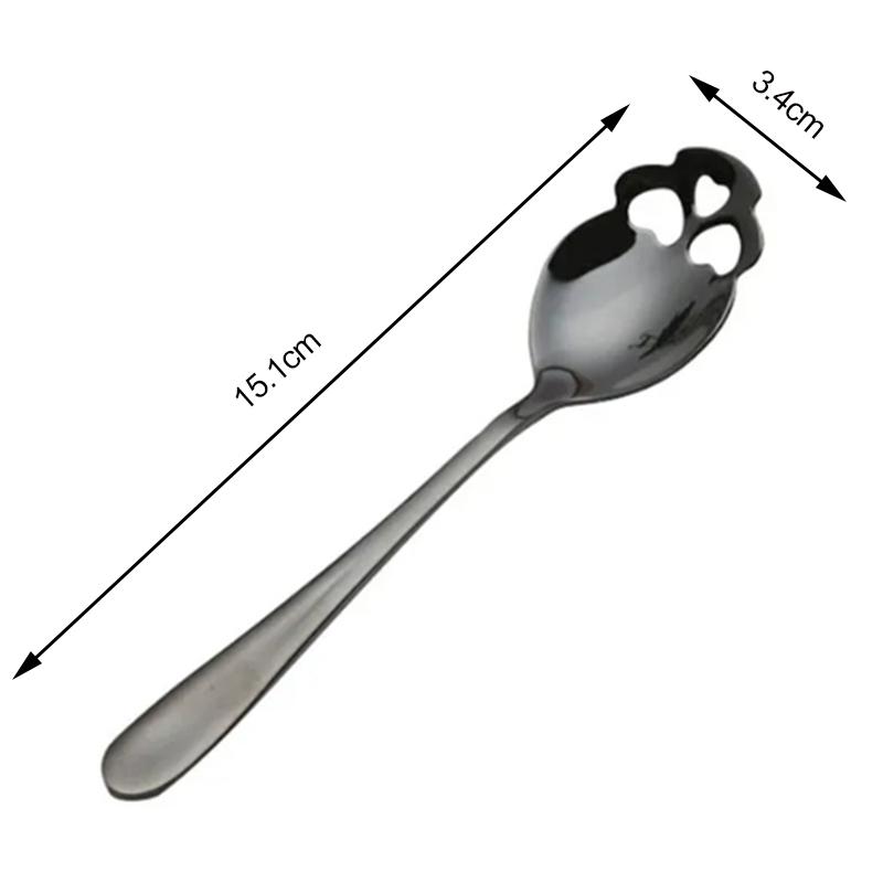 1PCS Coffee Spoon Creative Skull Shape Teaspoon Stainless Steel Tableware Dessert Coffee Scoop For Tea Sugar Christmas Gifts