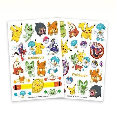NOVO Adesivo de Tatuagem Pokemon Personagem Réplica Verão Henna Especial Presente de Aniversário, 1 Peça