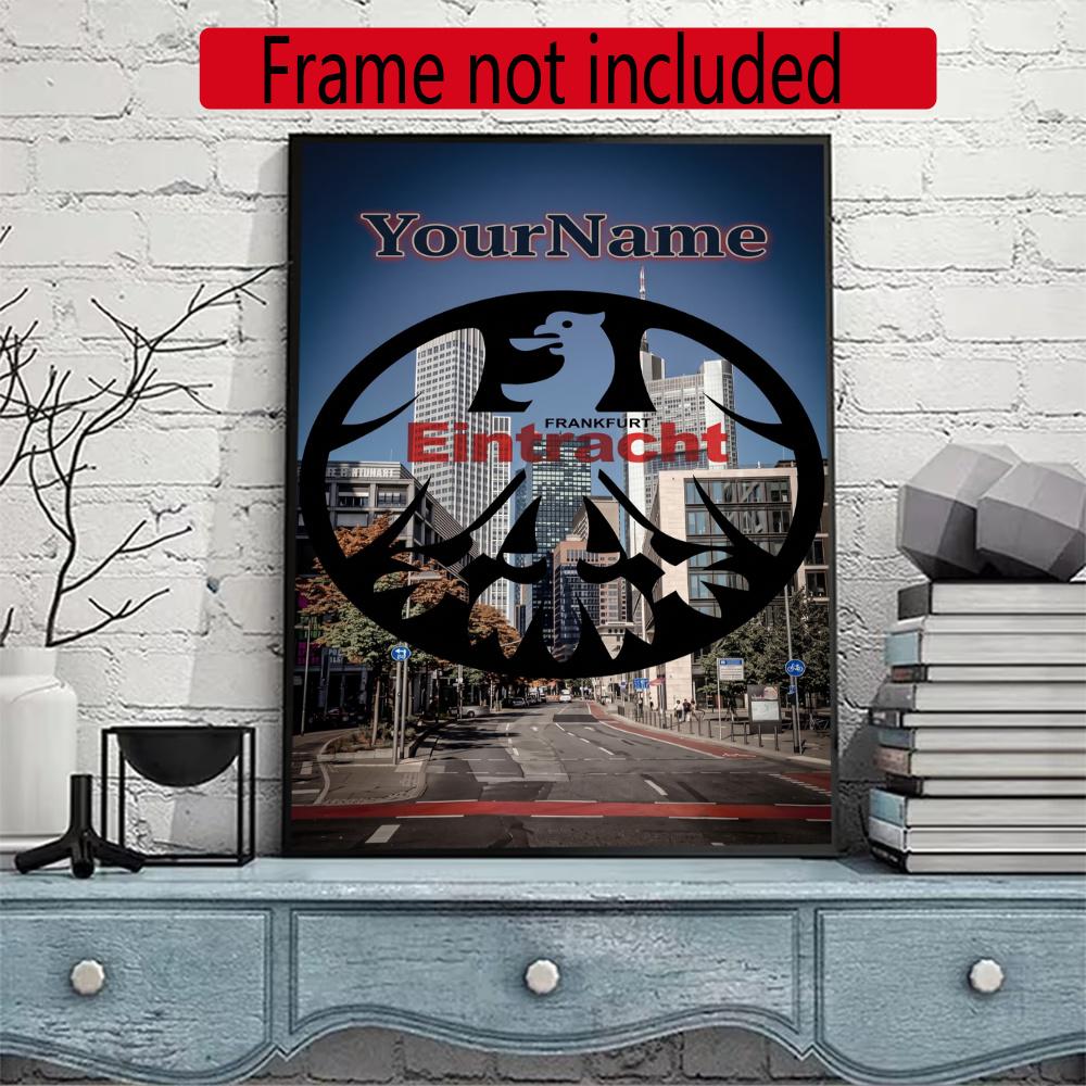 Eintracht Frankfurt Customize Your Name Diamond Painting Round Diamond Rhinestones Mosaic Diamond Embroidery Wall Paintings Rhinestones Gift Frameless