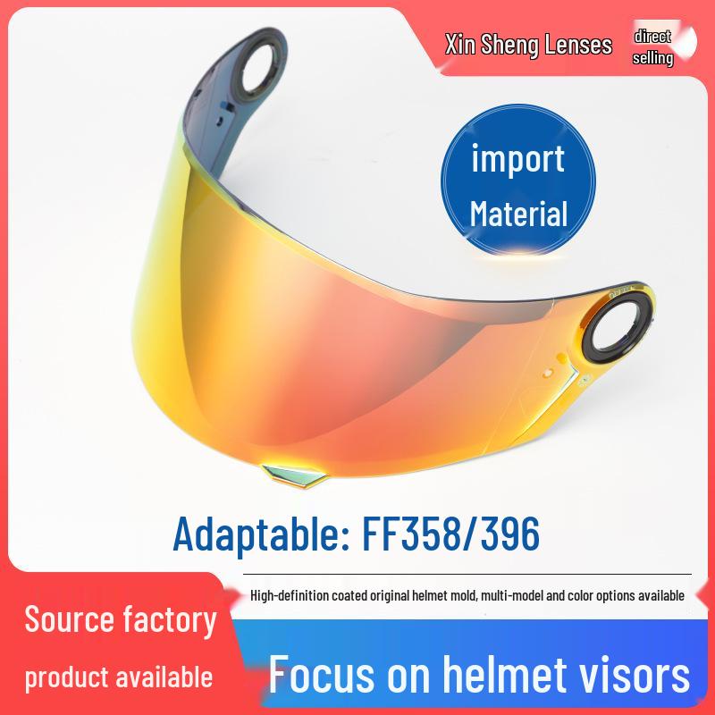 Universal Windproof Motorcycle Helmet Visor for FF358/FF396 - Electroplated, Day & Night Compatible