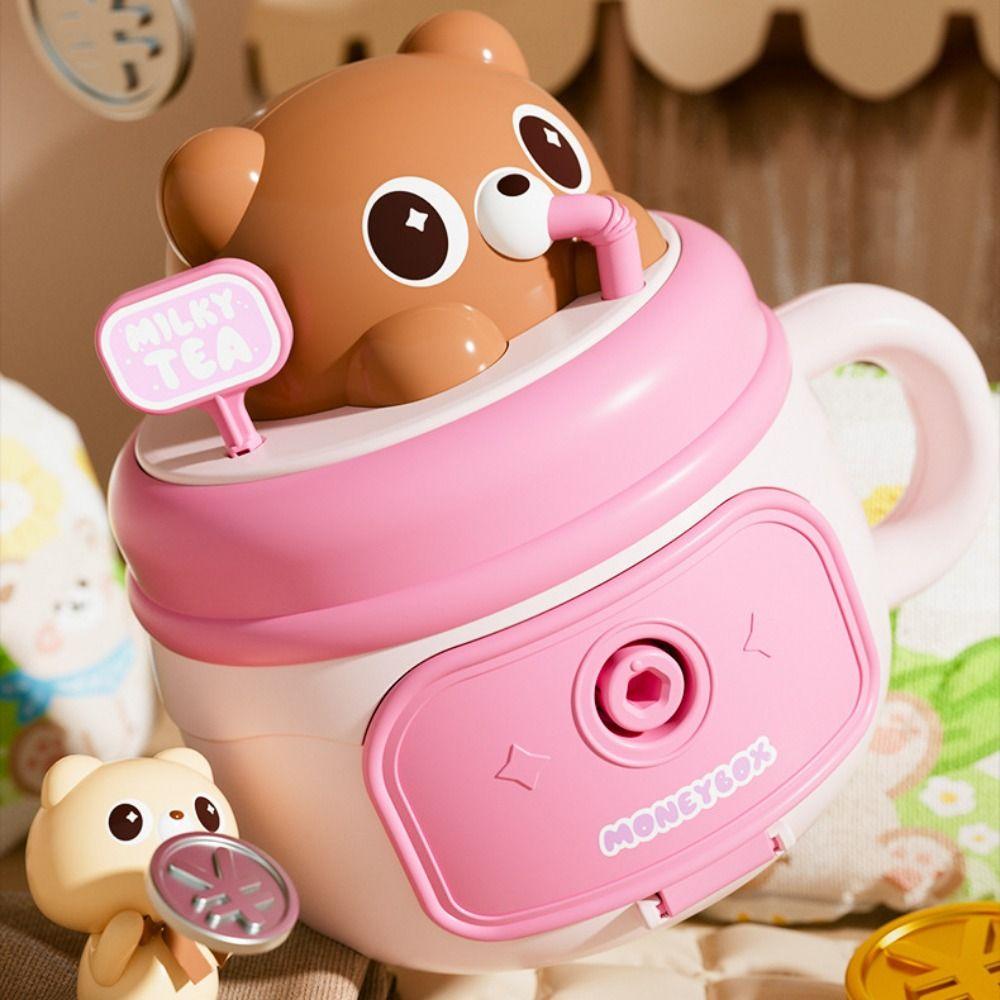 Simulated Money Organizer Jar Animal Design Money Storage Pot Bear Water Cup Storage Tank Kid Toy