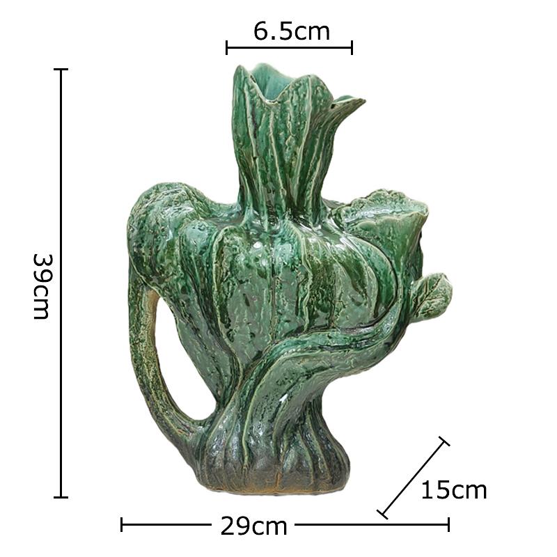 

Керамическая ваза для цветов с переплетающимися лозами, расписные цветочные горшки, украшение стола, цветочная композиция, цветочные вазы, эстетический декор комнаты