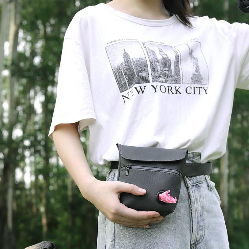 Dog Training Bag, Portable Diagonal Cross Dog Walking Waist Bag, Pet Snacks Collection Bag, Magnetic Absorption Bag