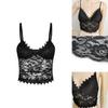 Elegant Lace Women's Bralette Cami Top With Sexy V-neck And Spaghetti Straps