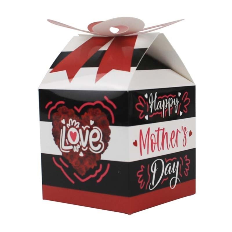 50Pieces Mother Day Candy Boxes Mother Day Cup Cake Paper Boxes Mother Goodie Gift Decorations Mother Day Party Supplies