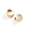 Ingemark Punk Vintage Smooth Metal Hoop Earrings for Women Gold Color C Shape Circle Geometric Earrings Trendy Jewelry Gifts New