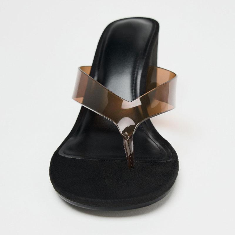 Fashion 2025 New Fashion Transparent Ladies Wedges Slippers Sandals Shoes Round Toe Female Slides Women Wedges Slippers Shoes Flip Flops