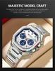 CURREN 8459 Men's Six-Hand Steel Band Business Watch with Calendar